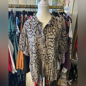 Live 4 Truth Snake Print Blouse - NWT